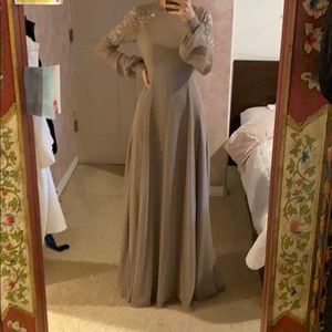 Bedazzled long sleeve maxi